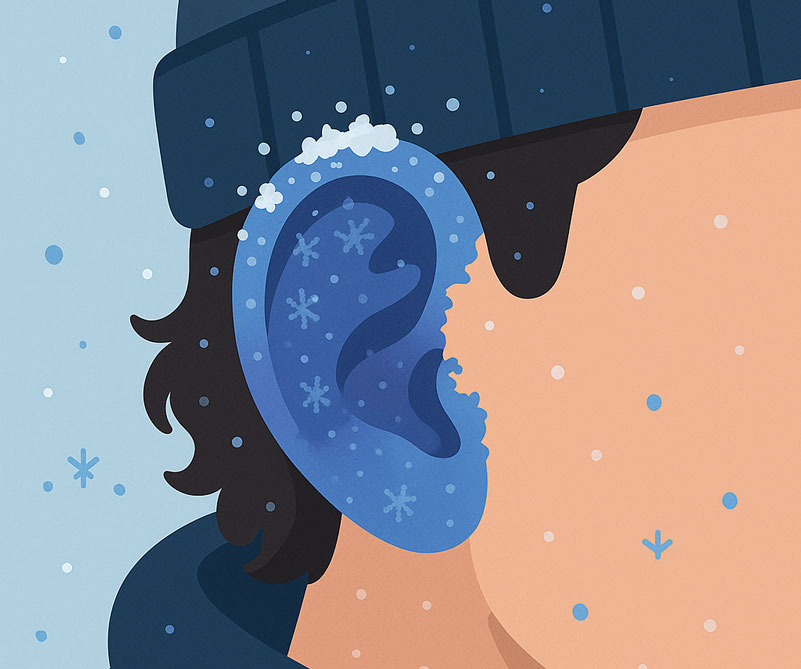 Ear lobe frostbite Dr. Maryam Yacoubi