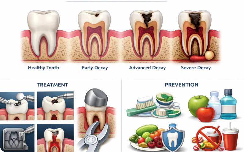 پوسیدگی دندان؛ گام های سالم، درمان و پیشگیری برای زیبایی