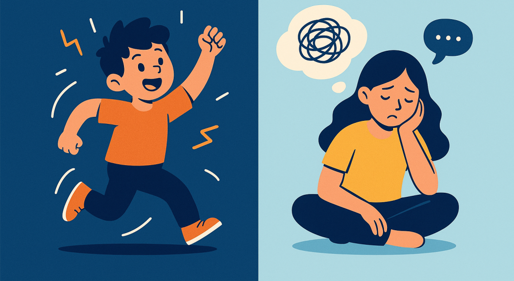 The difference between attention deficit hyperactivity disorder and attention deficit disorder