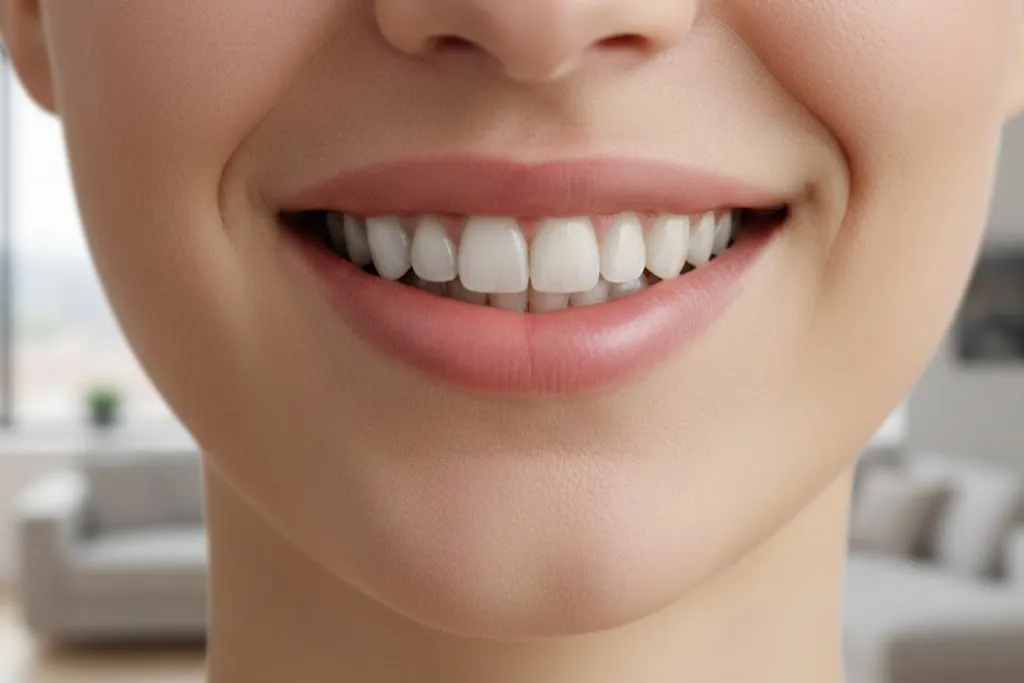 Correcting the distance between teeth with composite