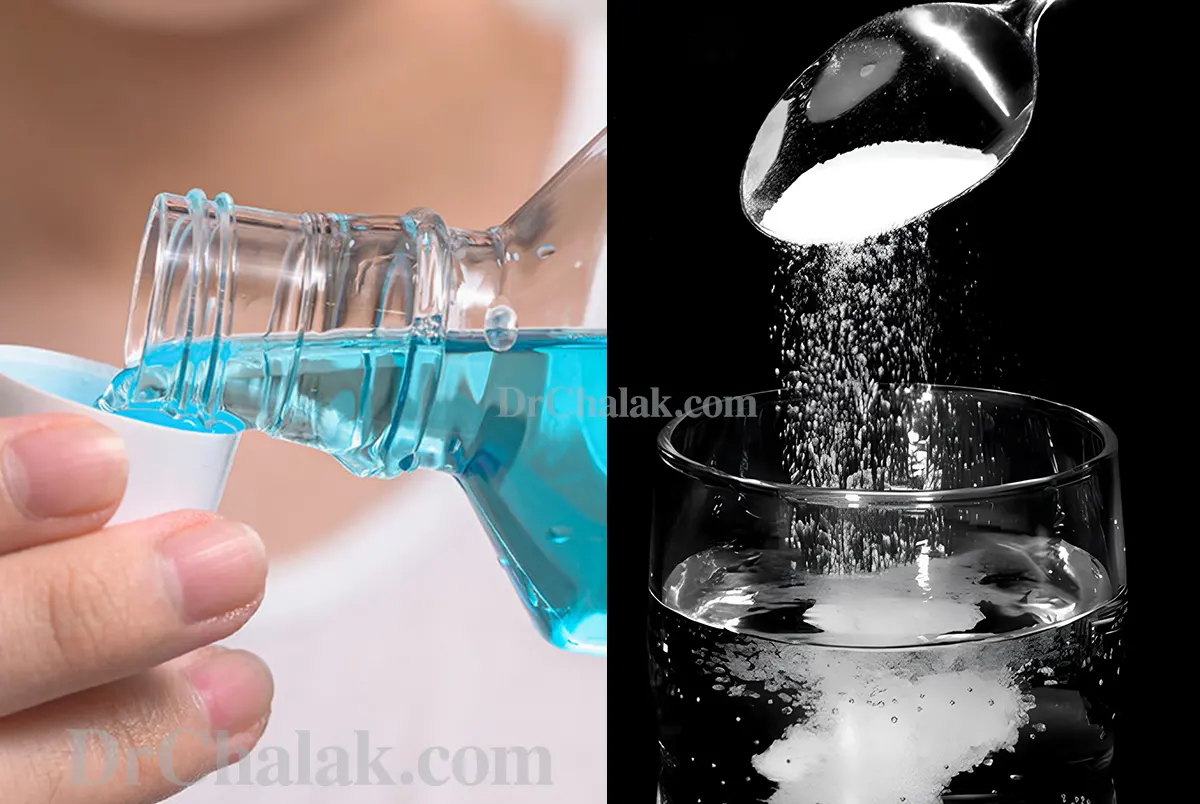 آب نمک یا دهان شویه آب نمک یا دهان شویه بهتر است