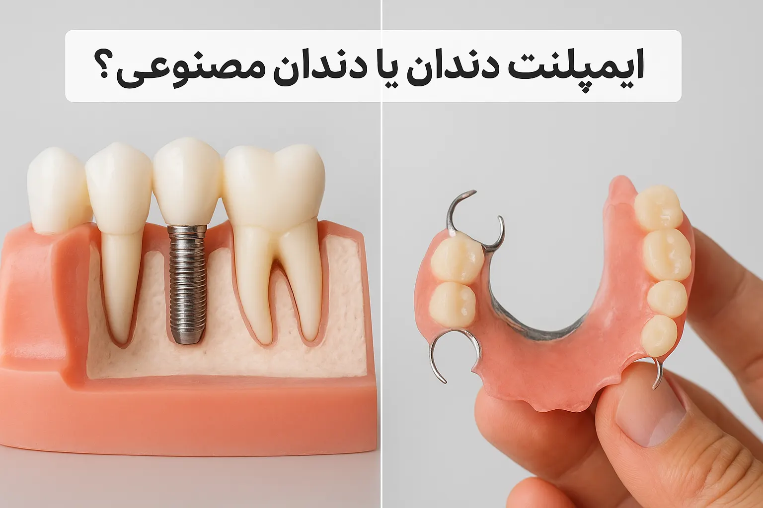 ایمپلنت یا پروتز دندان؟ راهنمای کامل تصمیم گیری هوشمندانه